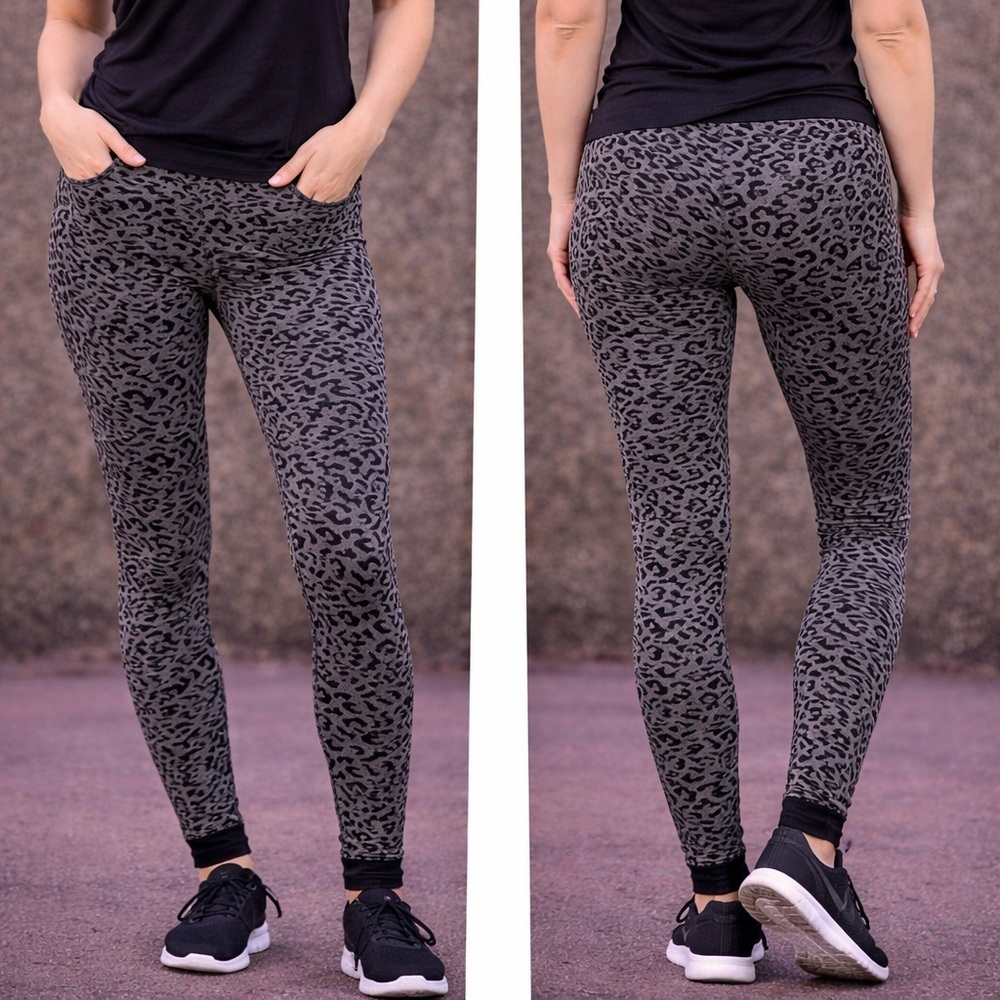 Stylish Black and Gray Women's leggings SMALL